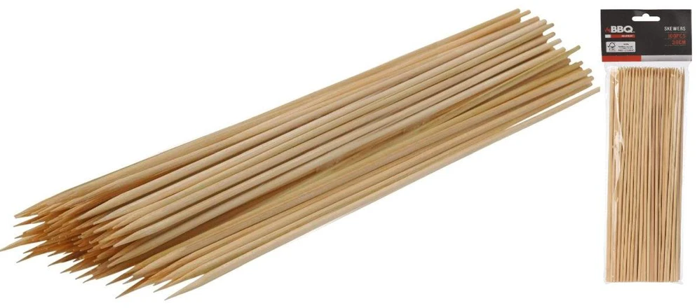 Bbq Line 30 cm bambukiniai iešmai 100 vnt