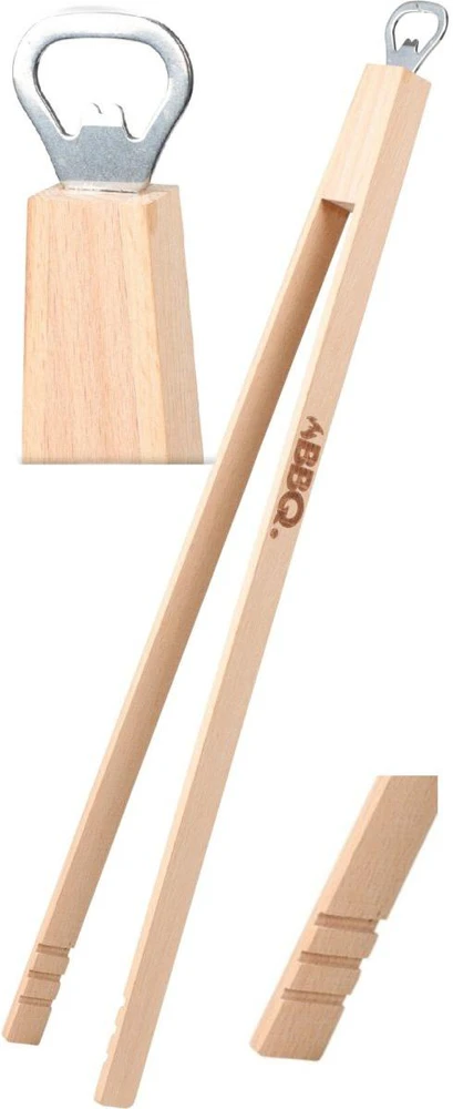 Bbq Line Medinės grilio žnyplės 48 cm su atidarytuvu