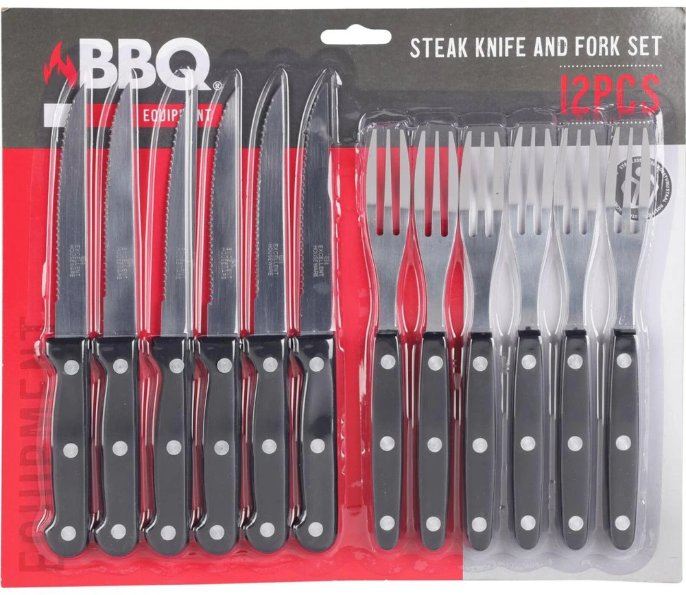 Bbq Line Kepsnių stalo įrankių rinkinys plieninė 12 vnt.