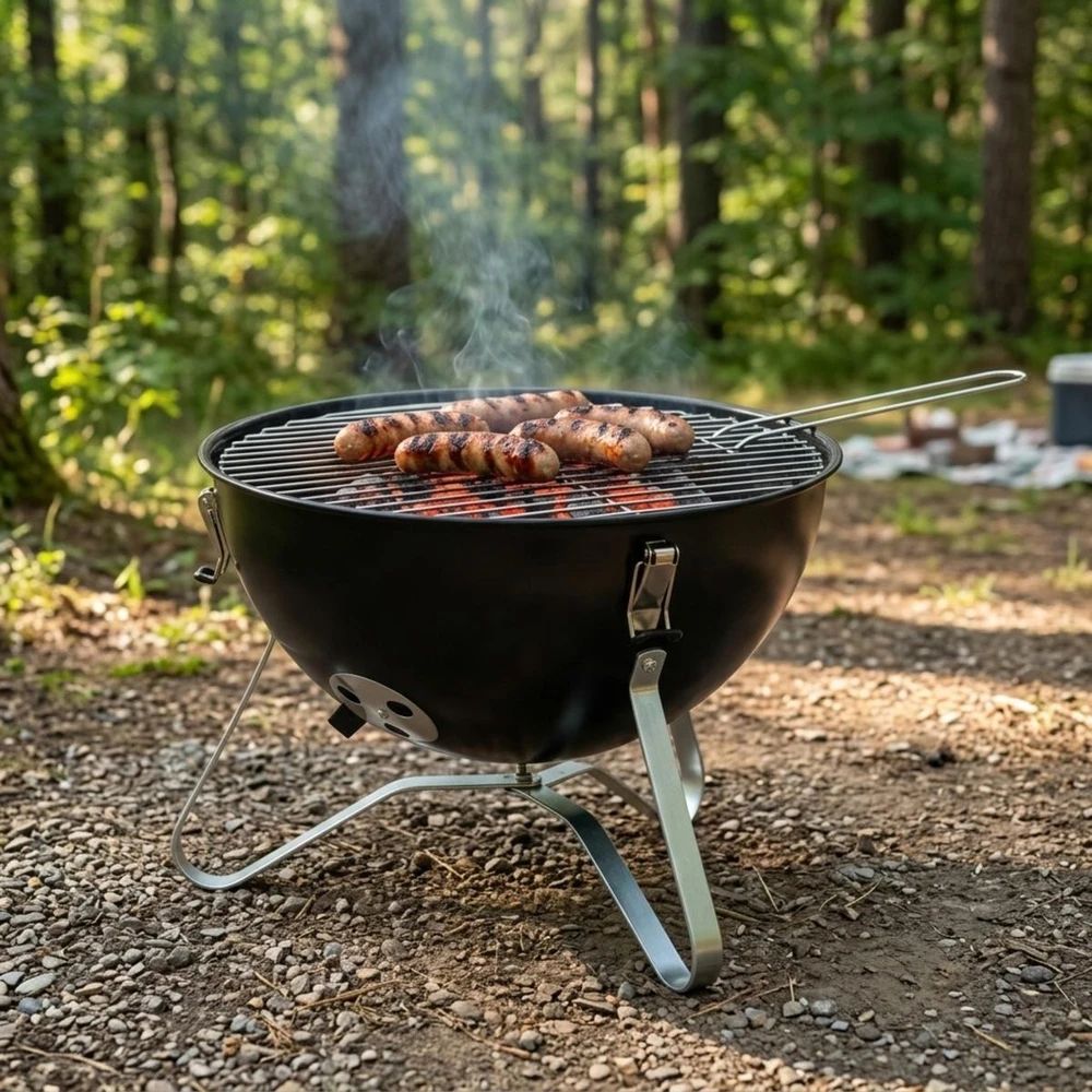 Bbq Line Turistinis apvalus grill 34x37 cm juodas