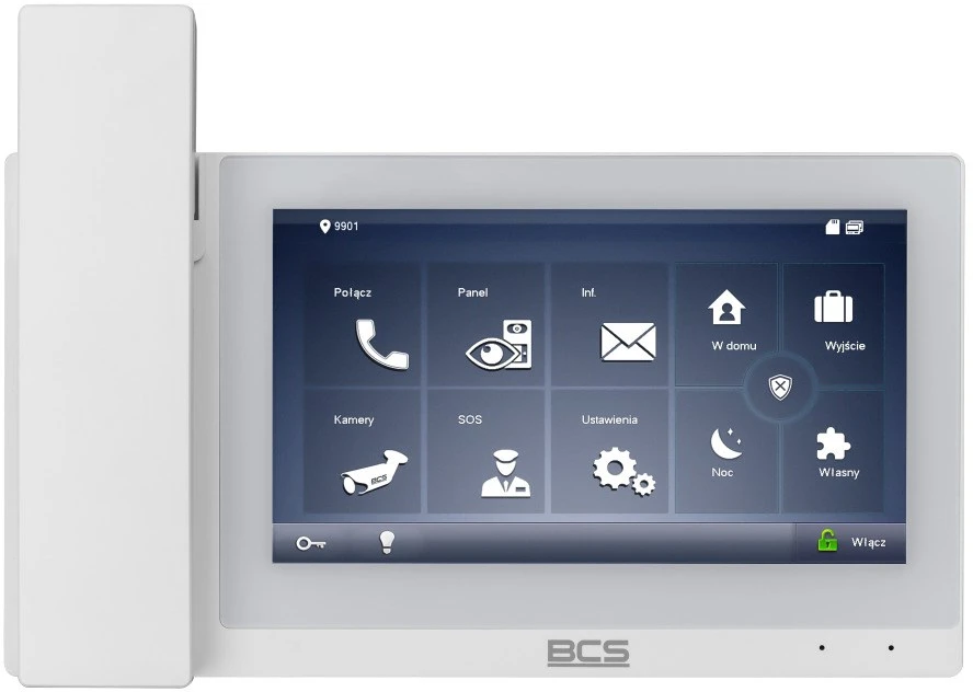 BCS BCS-MON7500W-S vaizdo telefonspynės sistema 17,8 cm (7″) Balta
