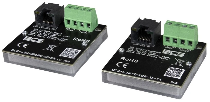 BCS BCS-X2W/IP100-II tinklo medijos keitiklis 100 Mbit/ai Juoda