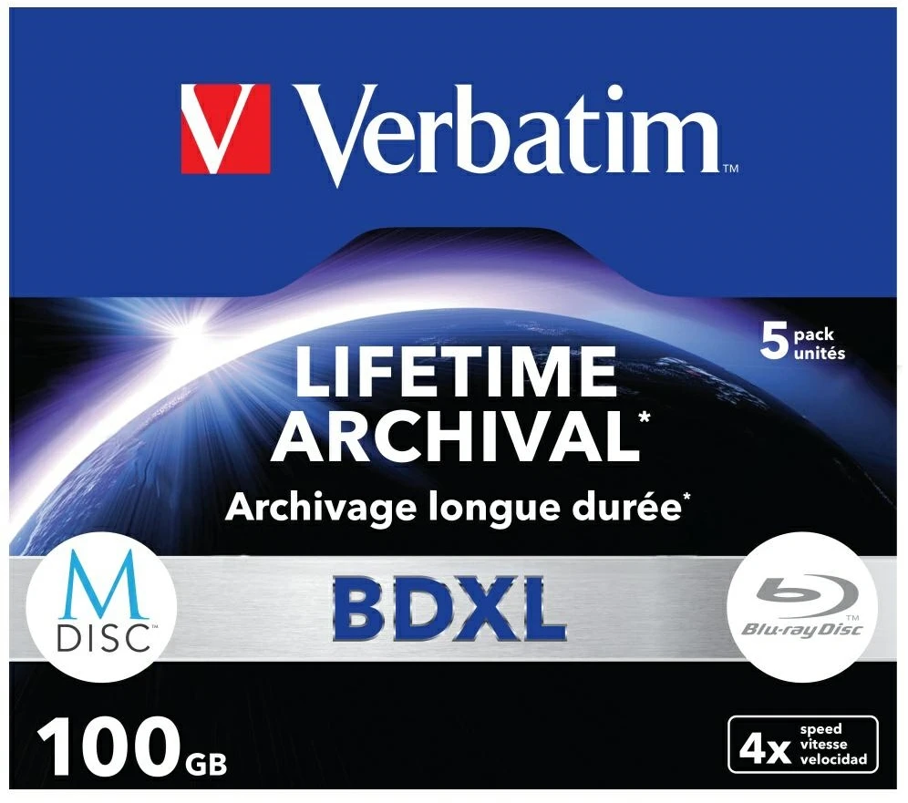 Disc BD-XL Verbatim M-Disc 100GB 4X 5vnt 43849