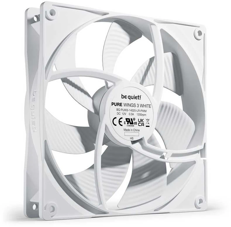 be quiet! PURE WINGS 3 140mm PWM, balta