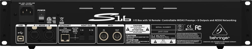 Behringer Digital Snake S16 garso modulis