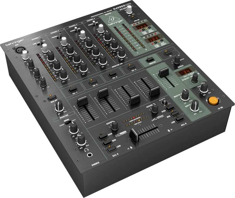 „Behringer DJX900USB“ – profesionalus 5 kanalų DJ maišytuvas su INFINIUM bekontaktiu VCA kryžminiu faderiu, pažangiais skaitmeniniais efektais ir USB/garso sąsaja