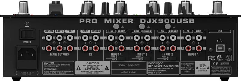 „Behringer DJX900USB“ – profesionalus 5 kanalų DJ maišytuvas su INFINIUM bekontaktiu VCA kryžminiu faderiu, pažangiais skaitmeniniais efektais ir USB/garso sąsaja