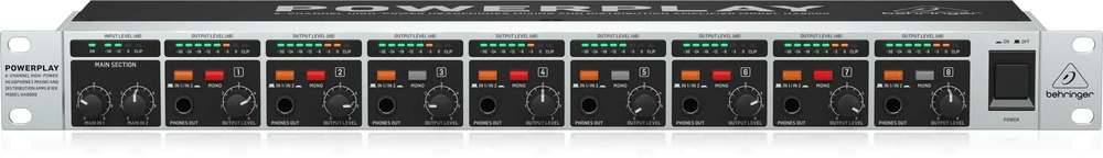 Garso stiprintuvas - Behringer HA8000 V2 8 kanalų scenai