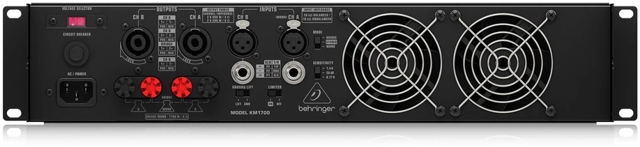 Behringer KM1700 garso stiprintuvas, skirtas pasirodymams ir scenai, juodas