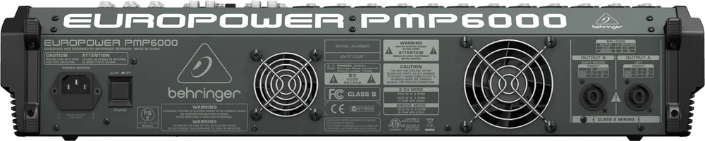 Behringer PMP6000 garso mikšeris, 20 kanalų, 10 – 200 000 Hz, juodas