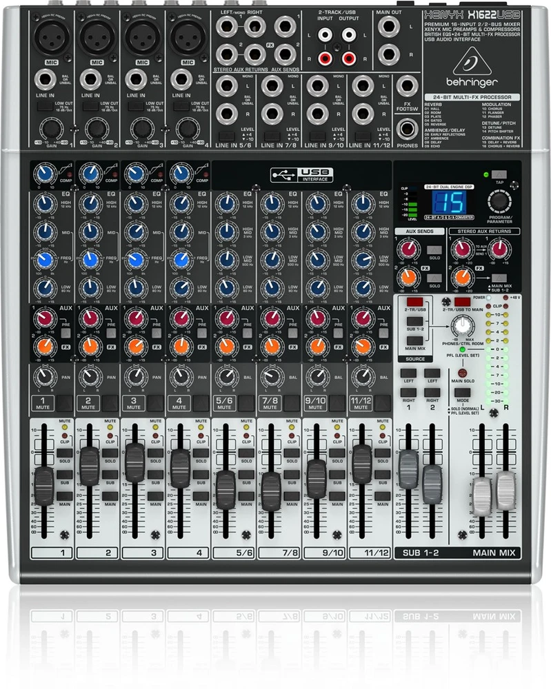 Behringer X1622USB 16 kanalai 10 – 200000 Hz