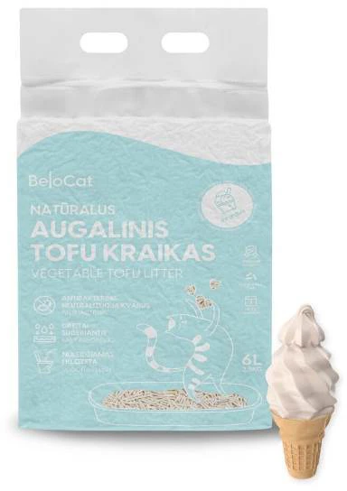 Belacor Belocat TOFU kraikas 6L/2,5kg (Ledų kvapo)