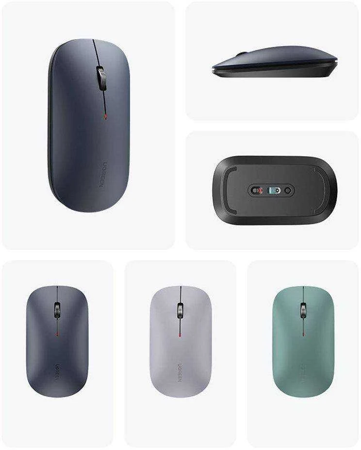 Ugreen Inphic PM1 Silent 2.4G belaidė pelė (pilka)