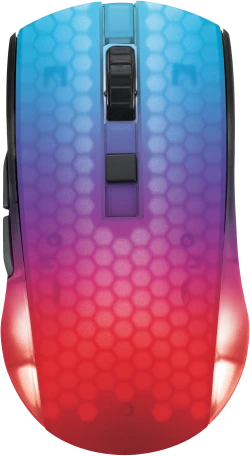 Belaidė pusiau permatoma DELTACO GAMING žaidimų pelė, DM320, RGB, itin lengva, juoda / GAM-145
