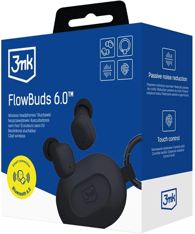 3Mk apsaugos priedai - 3mk FlowBuds 6.0 Juodas
