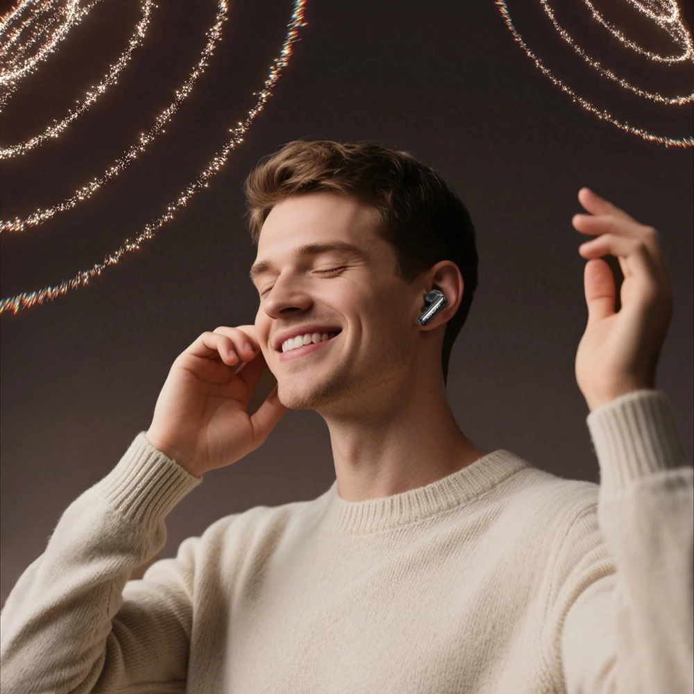 Belaidės Ausinės AWEI TA19 ANC Bluetooth 6.0 TWS + įkrovimo dėklas juodos spalvos
