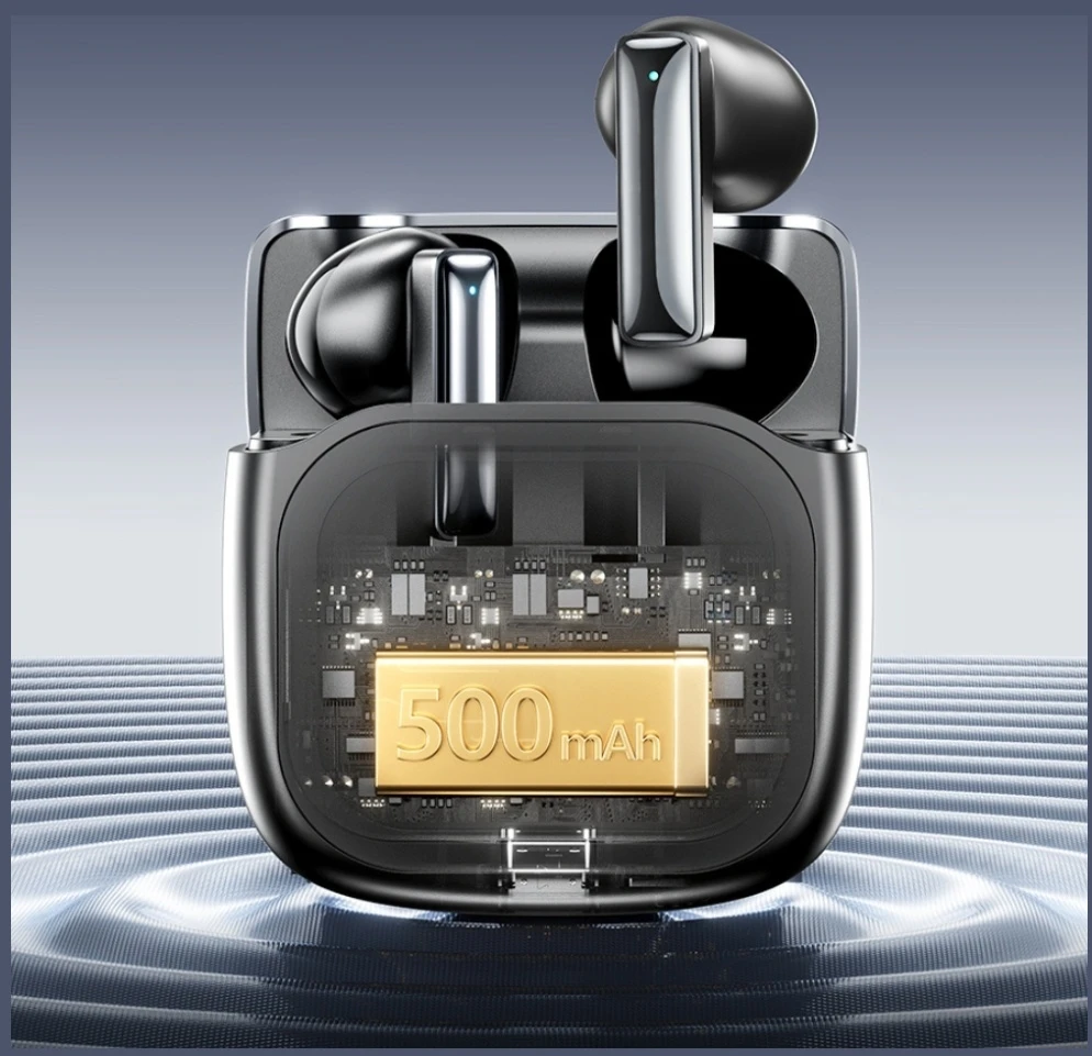 Belaidės ausinės AWEI TP100 ENC Bluetooth 5.4 TWS + docking station juodos spalvos
