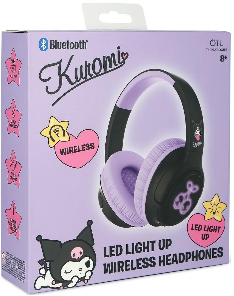 Belaidės Ausinės OTL Kuromi LED Light Up