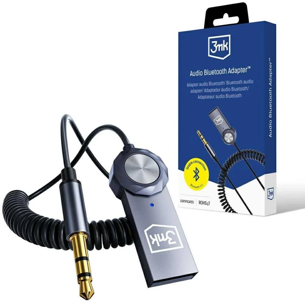 Belaidis garso adapteris 3MK garso „Bluetooth“ adapteris, 3,5 mm lizdas, 2 įėjimai, 1 lizdas