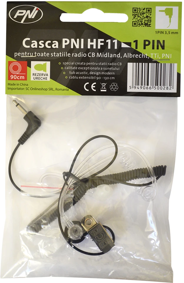 Belaidis CB PNI Escort HP 8024 ASQ maitinimo šaltinis 12V-24V + PNI HF11 ausinės su 1 kaiščiu