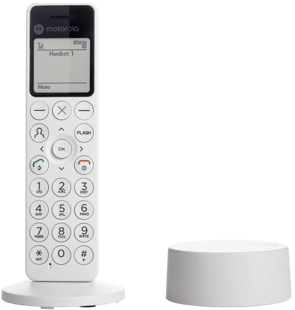 Belaidis fiksuoto ryšio telefonas Motorola DOT411 baltas