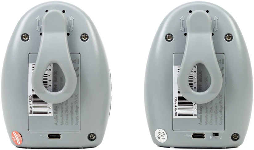 Belaidis garso kūdikių monitorius PNI B6500, domofonas, su naktine lempa, „Vox“ ir „Pager“ funkcijomis, reguliuojamu mikrofono jautrumu