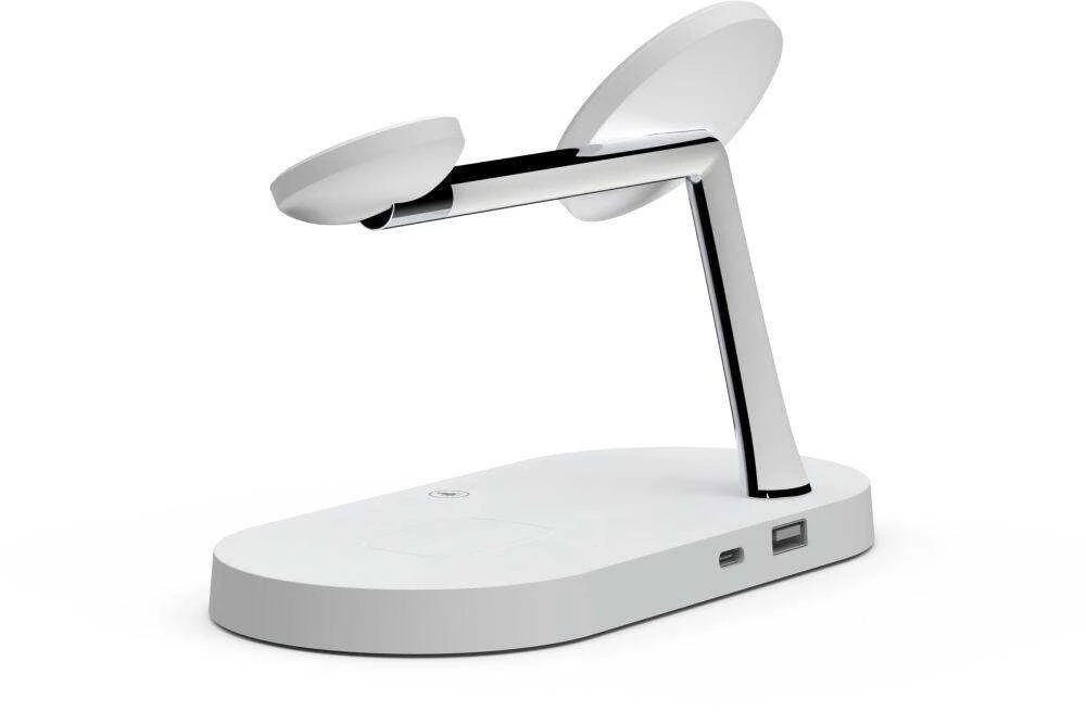 Belaidis įkroviklis 3in1 MagSafe Quick Charge Tech-Protect A12 baltos spalvos