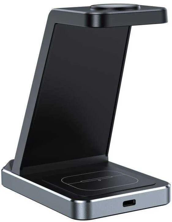 Belaidis įkroviklis 3in1 MagSafe Tech-Protect QI15W-A26 juodos spalvos