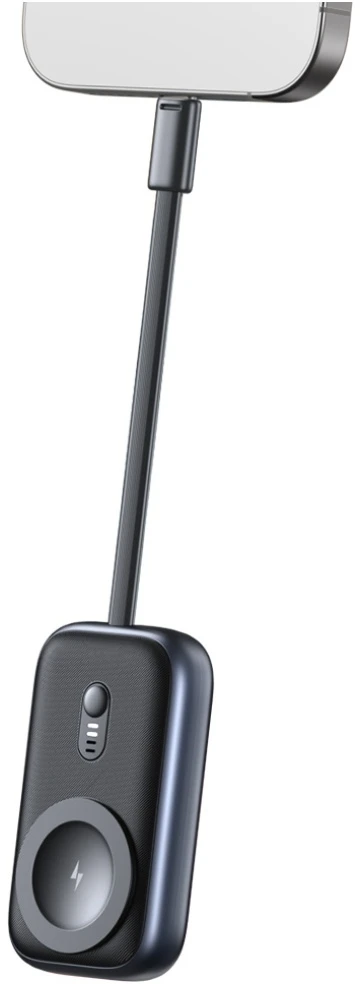 Indukcinis įkroviklis, skirtas „Apple Watch Usams CD245 2-in-1“ su 1200 mAh išorine baterija + USB-C laidu (padengtas patamsėjimu)