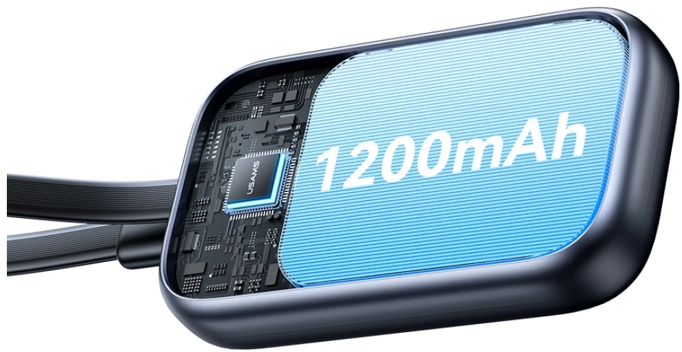 Indukcinis įkroviklis, skirtas „Apple Watch Usams CD245 2-in-1“ su 1200 mAh išorine baterija + USB-C laidu (padengtas patamsėjimu)