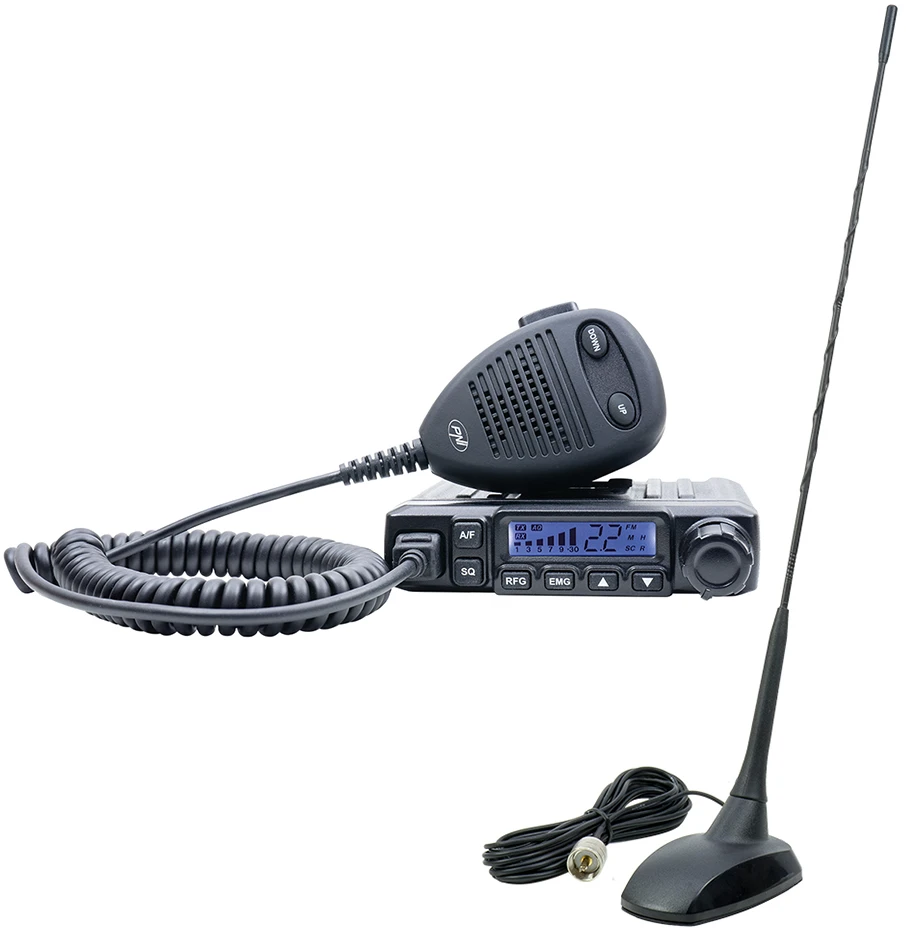 Belaidžio ryšio CB radijo stoties komplektas PNI Escort HP 6500 ASQ + CB antena PNI Extra 48