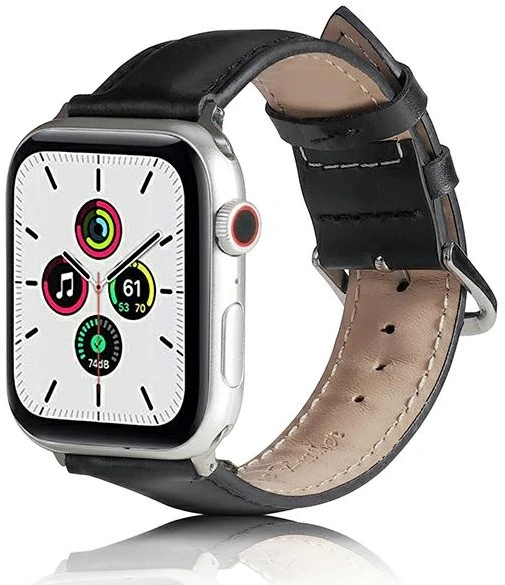 Beline Apple Watch Leather apyrankė38/40/41mm juodos spalvos
