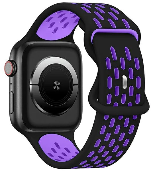 Beline Apple Watch New SportSilicone apyrankė 42/44/45/49mm juodos spalvos/violetinės spalvos Box