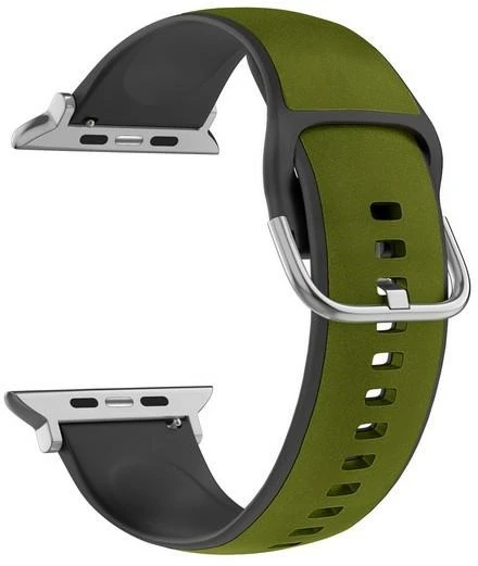 Beline Apple Watch Silicone Leather apyrankė 38/40/41mm žalios spalvos-juodos spalvos/žalios spalvos-juodos spalvos Box