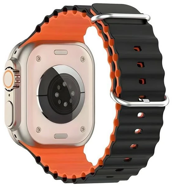 Beline Apple Watch Silicone Waves apyrankė 38/40/41mm juodos spalvos-oranžinės spalvos Box