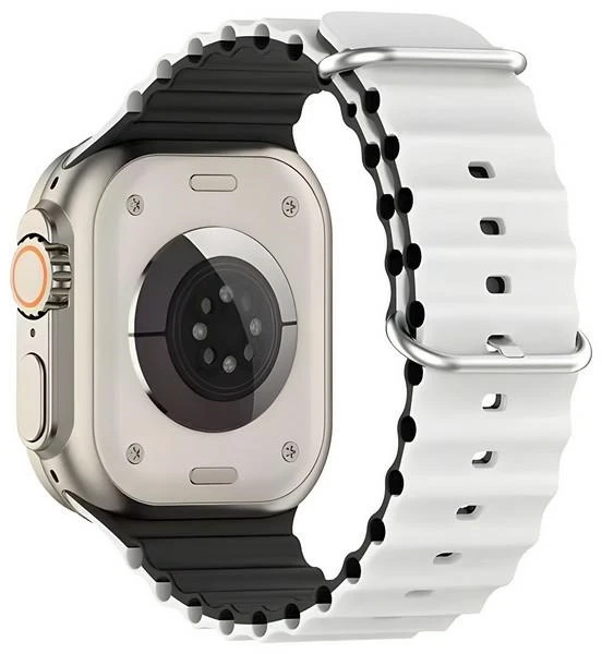 Beline Apple Watch Silicone Waves apyrankė 38/40/41mm baltos spalvos-juodos spalvos Box