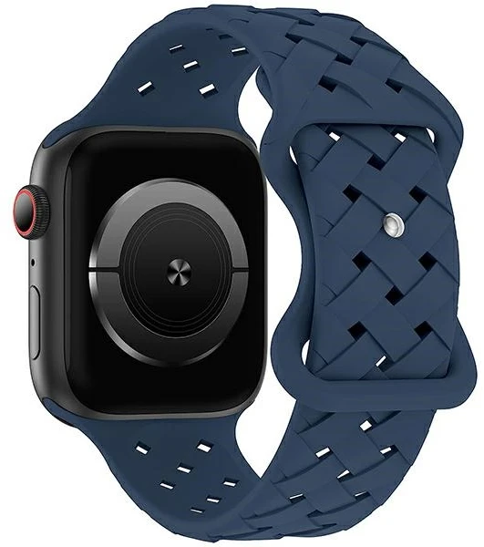 Beline Apple Watch Silicone Woven apyrankė38/40/41mm mėlynas/deep mėlynas box