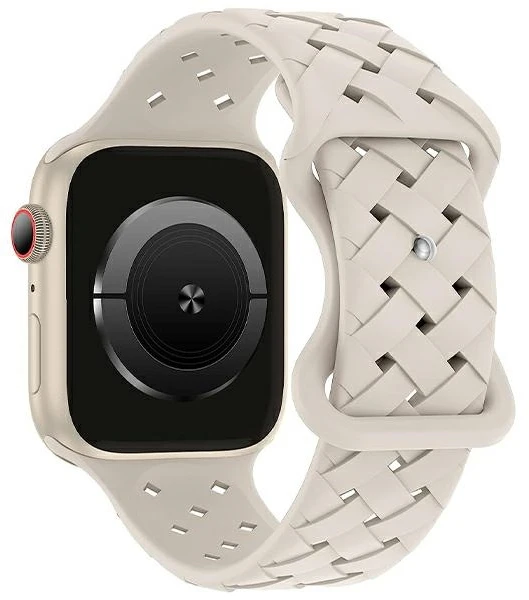 Beline Apple Watch Silicone Woven apyrankė 38/40/41mm rusvai gelsvas/Starlight Box