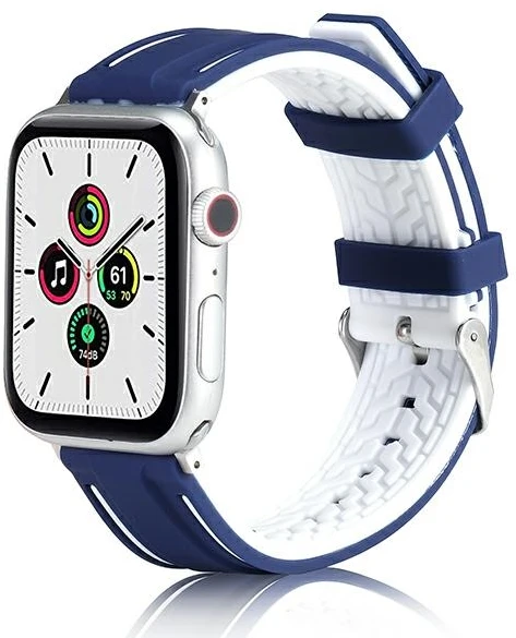 Beline Apple Watch Solid Silicone apyrankė42/44/45/49mm Navy/baltos spalvos