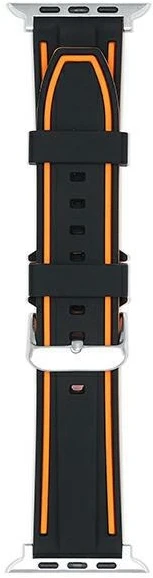 Beline Apple Watch Solid Silicone apyrankė 38/40/41mm oranžinės spalvos/juodos spalvos