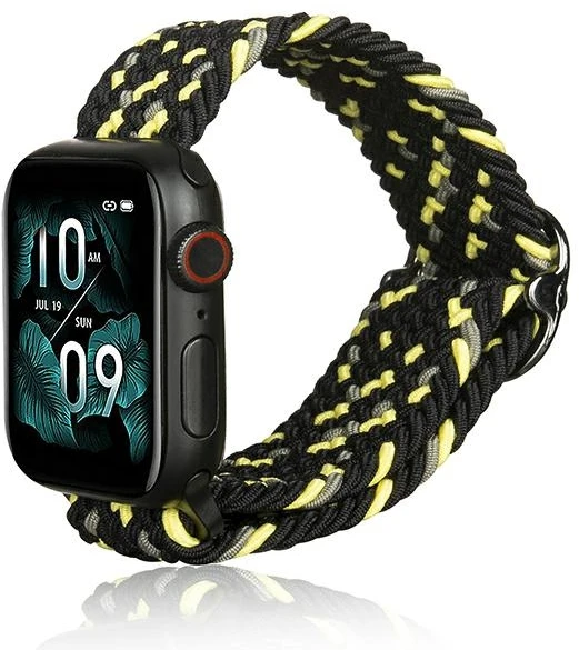 Beline Apple Watch Textile apyrankė 38/40/41mm juodos spalvos/Lime