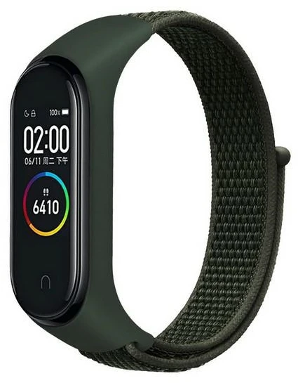 Beline Mi Band 7/6/5/4/3 NylonLoop apyrankė žalios spalvos