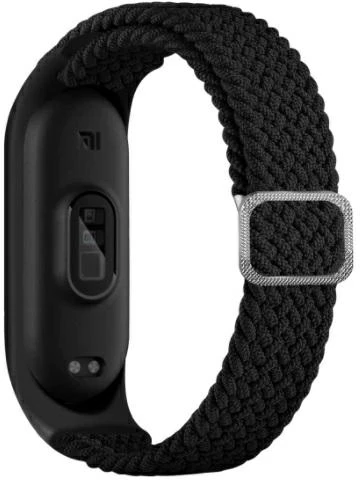 Beline apyrankė Mi Band 7/6/5 Textilejuodos spalvos/juodas