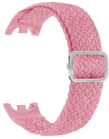 Beline Mi Band 10/9/8 Nylon apyrankė rožinės spalvos