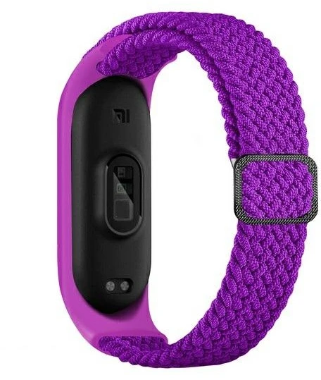 Beline Mi Band 10/9/8 Nylon apyrankė violetinės spalvos