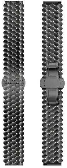 Beline Watch apyrankė 22mm Metal Honeycomb juodos spalvos/juodos spalvos box