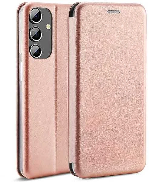 Beline Book Magnetic Samsung Galaxy A04s A047 dėklas telefonui rožinio aukso spalvos