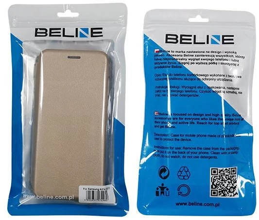 Beline Dėklas Book Magnetic Samsung A21sA217 auksinis