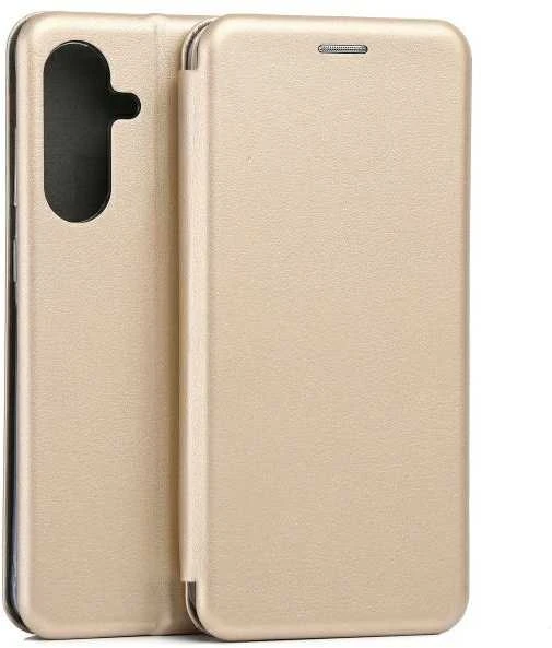 Beline Dėklas Book Magnetic Samsung A36 aukso spalvos