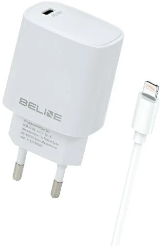Beline Charger 1x USB-C 20W + Lightning cable baltos spalvos /baltos spalvos PD3.0 BLNCW20L